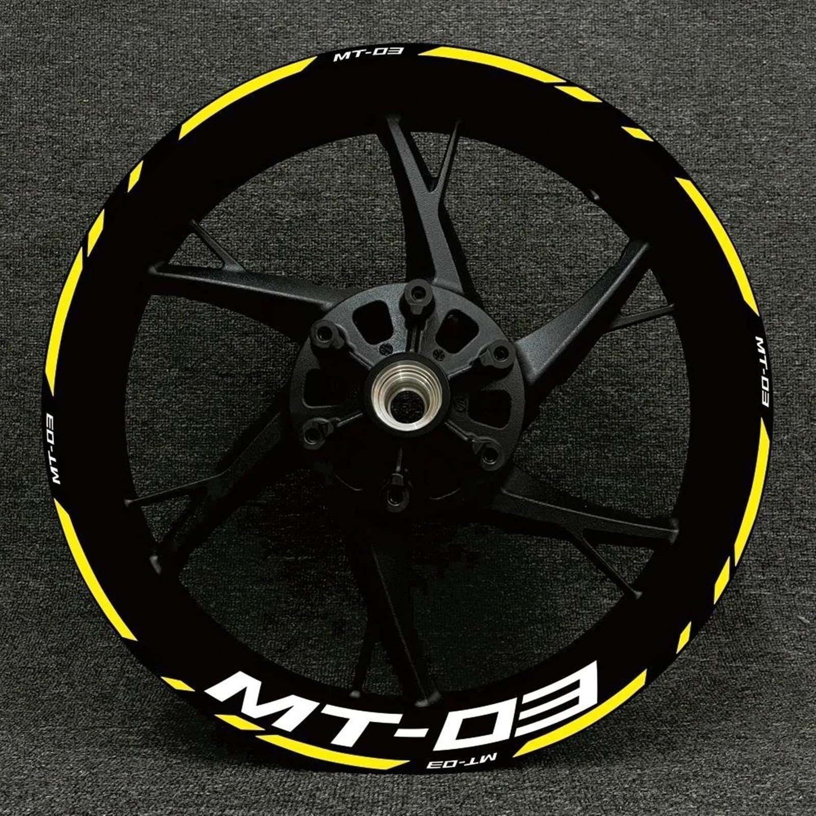 Stickers Motorcycle Wheel Stickers Night Reflective Decorative Rim for Yamaha MT-03 MT 03 Mt03(Style 6)