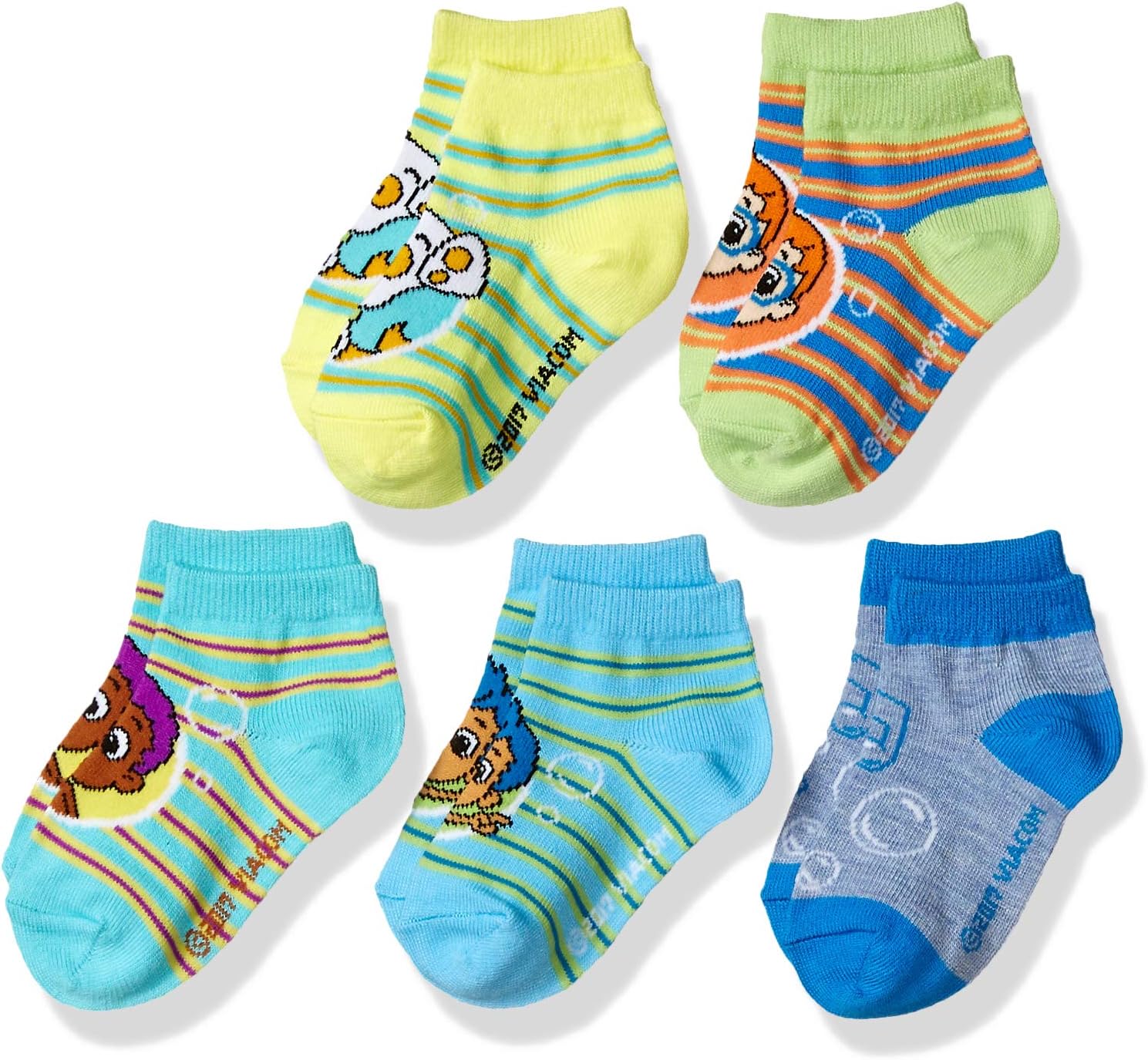 Nickelodeonboys Bubble Guppies 5 Pack Shorty Socks Boys 5 Pack Shorty Socks