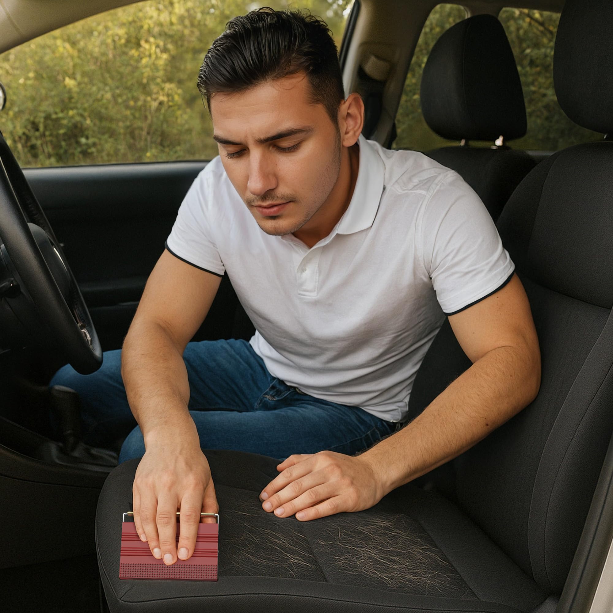 Removedor de pelo de mascotas, removedor de pelo de perro y gato para sofá, ropa, interior del coche y esquinas estrechas para alfombras, interiores de automóviles, sofás, ropa de cama y