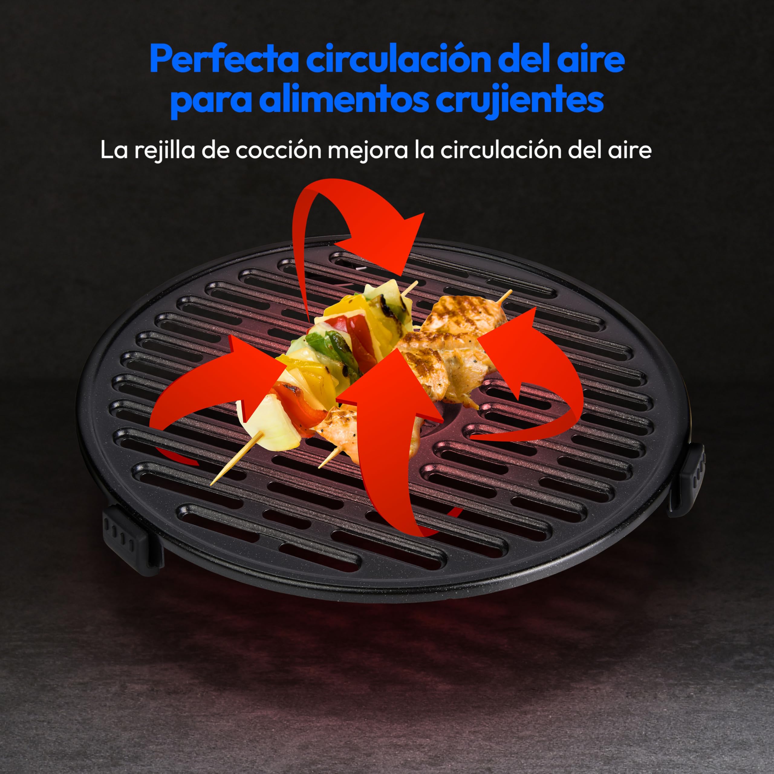 MEDION Freidora de aire caliente P40 L (4,7 litros, 1500 vatios, fácil manejo, freír sin aceite, temporizador de 60 minutos, hasta 200° C, revestimiento antiadherente, MD13030) blanco