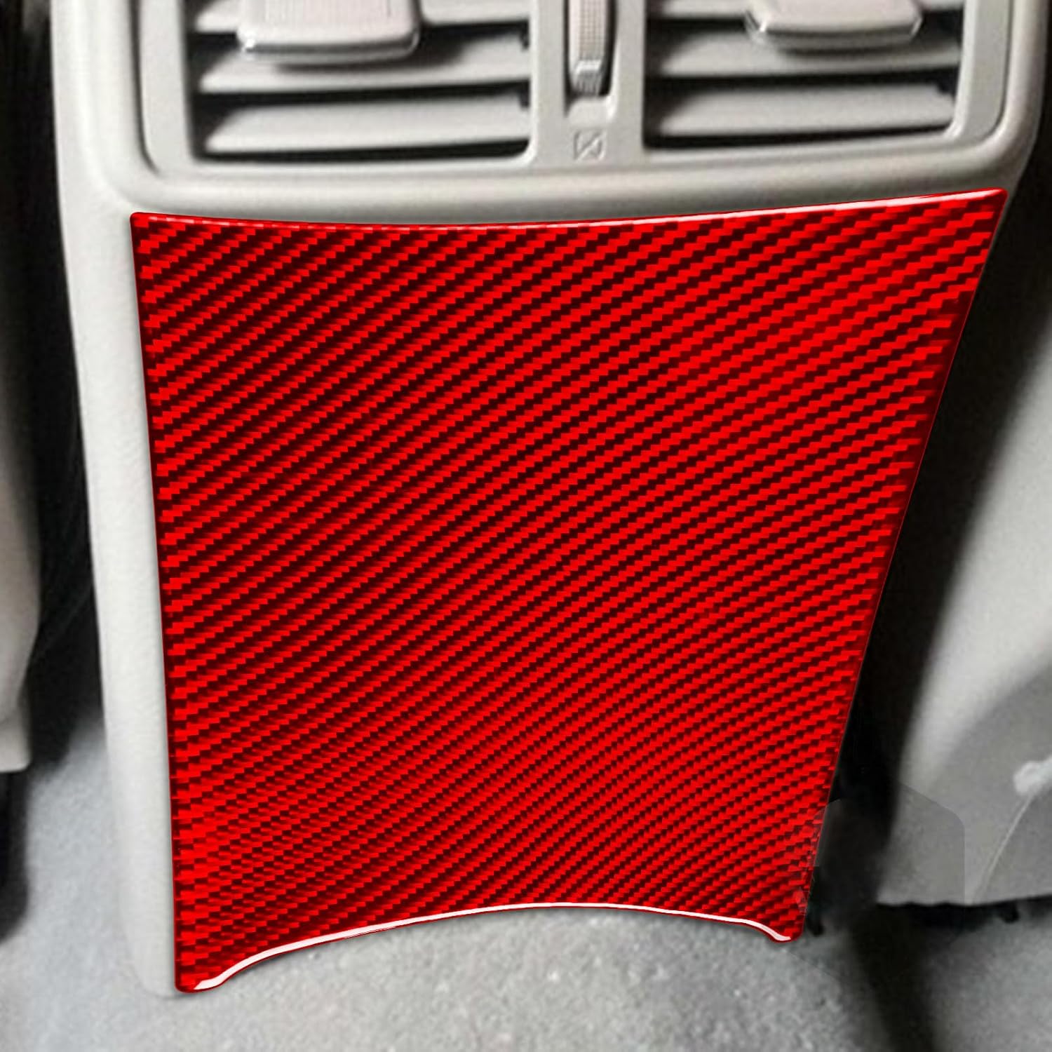 Car Red Carbon Fiber Accessories Rear Vent Kick Guard Protective Cover Sticker Compatible with Nissan X-Trail 2013-2021 Rogue 2014-2020