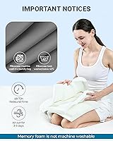 Vista 8 de Elviros Almohadas de espuma viscoelástica para aliviar el dolor de cuello, almohada ortopédica ergonómica de altura ajustable para dormir, almohada