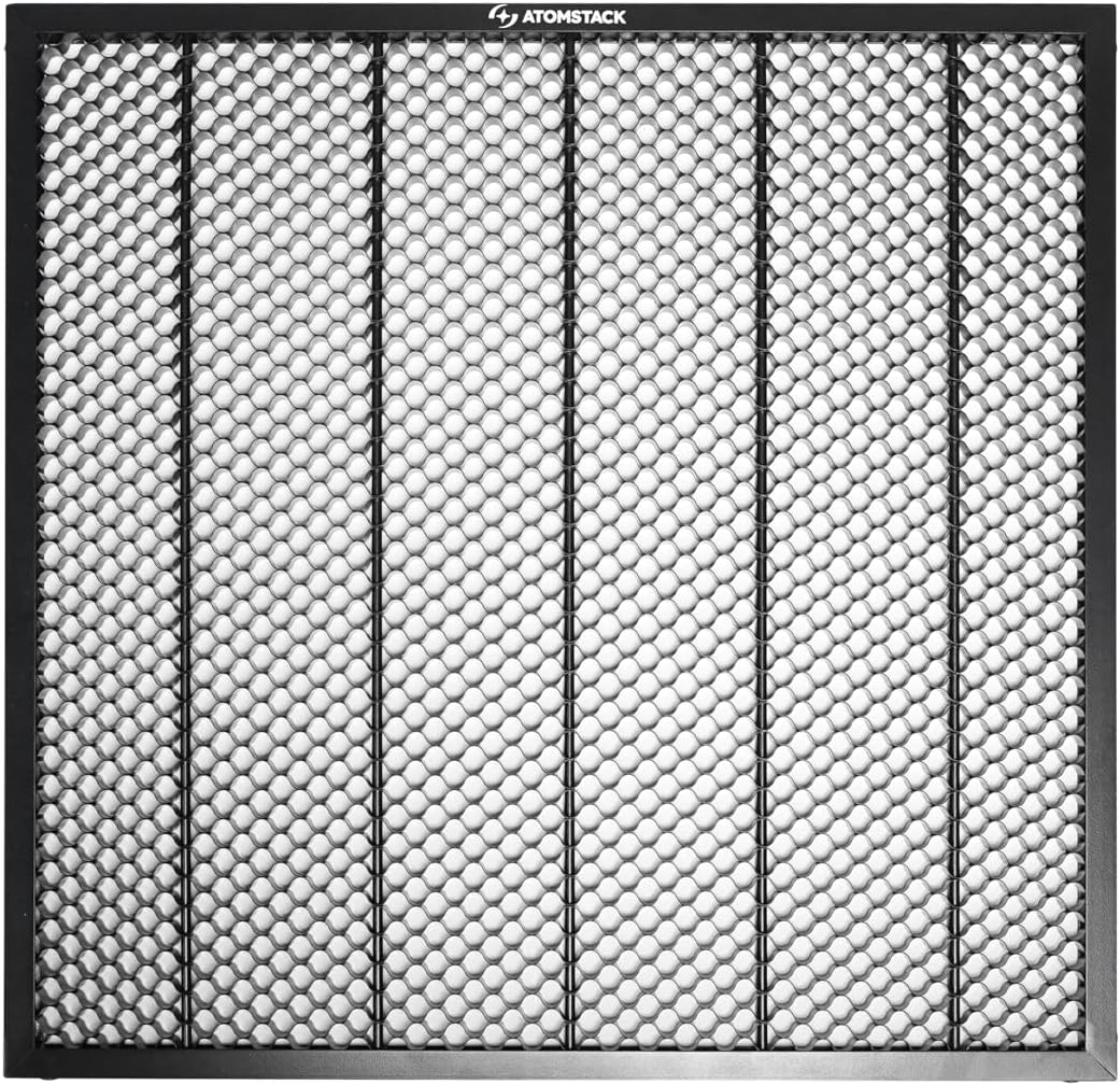 ATOMSTACK F4N Honeycomb Laser Bed 15.7"X15.7" for Laser Engraver Honeycomb Working Table with Metal Tray, 6 Platens & 4 Pads Compatible with Most Engravers Fast Heat Dissipation and Desktop-Protection