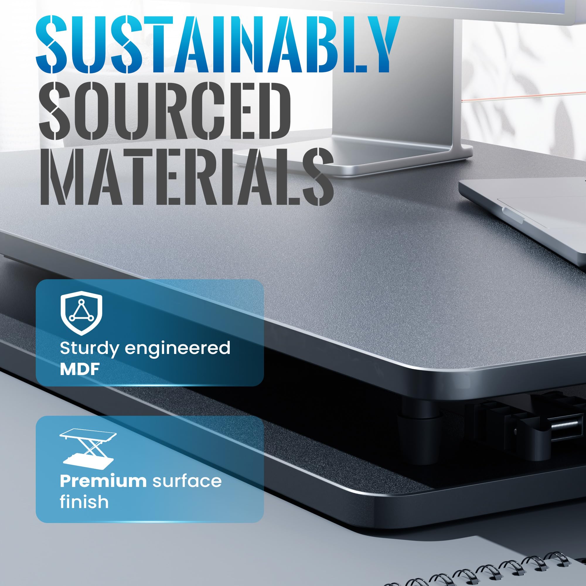 Standing Desk Converter 25 16 15 75 Height Adjustable Laptop Stand for Desk Sit Stand Monitor Stand No — view 8