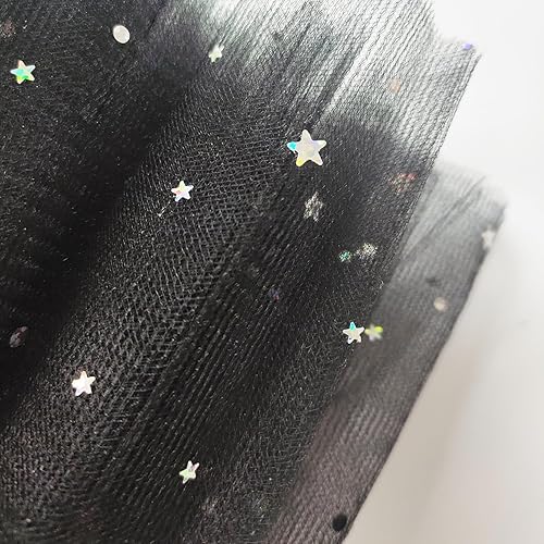 Miniatura 3 de Falda tutú con lentejuelas y estrellas para niñas pequeñas, vestido de ballet de princesa para 0-6 años, falda tutú de tul elástica brillante de 3