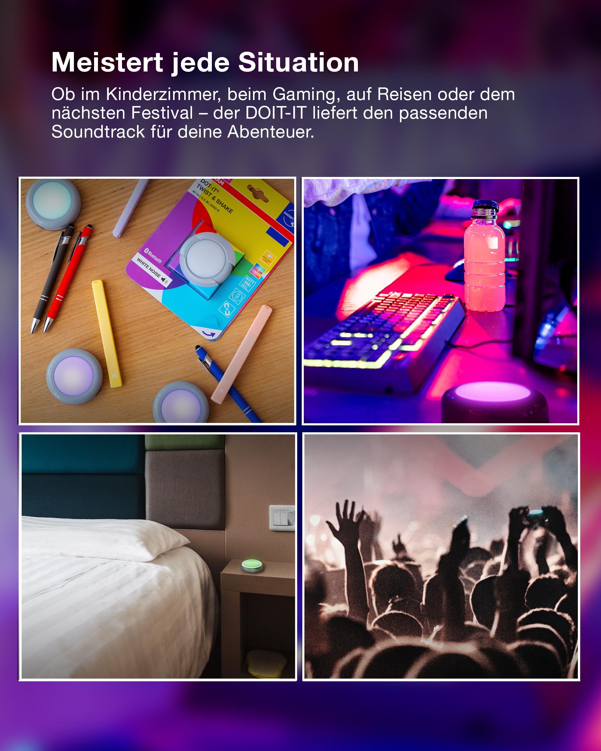 Osram SMART+ DOT-IT TWIST & SHAKE smartes Nachtlicht 16 Mio RGB Farben magnetisch 6er Set