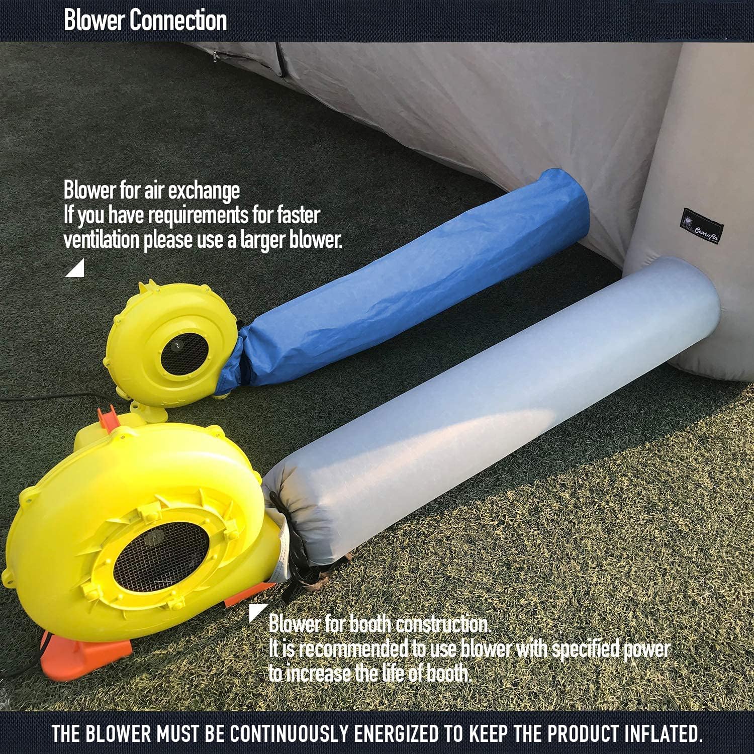 Sewinfla Portable Inflatable Spray Booth 26x13x10Ft, Powerful Two Blowers (550w+680w), Inflatable Car Paint Booth with Air Filter System