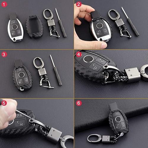 Vista 28 de Cubierta de silicona suave para Mercedes-Benz A B C E S G M V Clase CLA CLS GLA GLC GLE GLK GLS SL SLK SLC Viano para Metris, Azul brillante - Azul