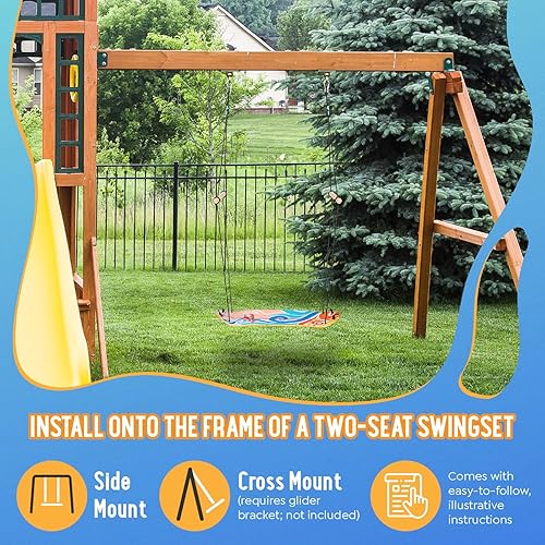 Miniatura 6 de Surf Swing by Boardstar - Outdoor Stand Up Swing with Adjustable Handles with Surf Inspired Design