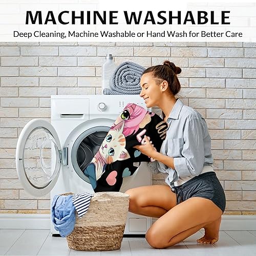 Miniatura 5 de Manta de anime  Manta pequeña de 50 x 40 pulgadas para niños y niñas, mantas de felpa suave para cama, sofá, manta negra Kawaii mullida, regalos