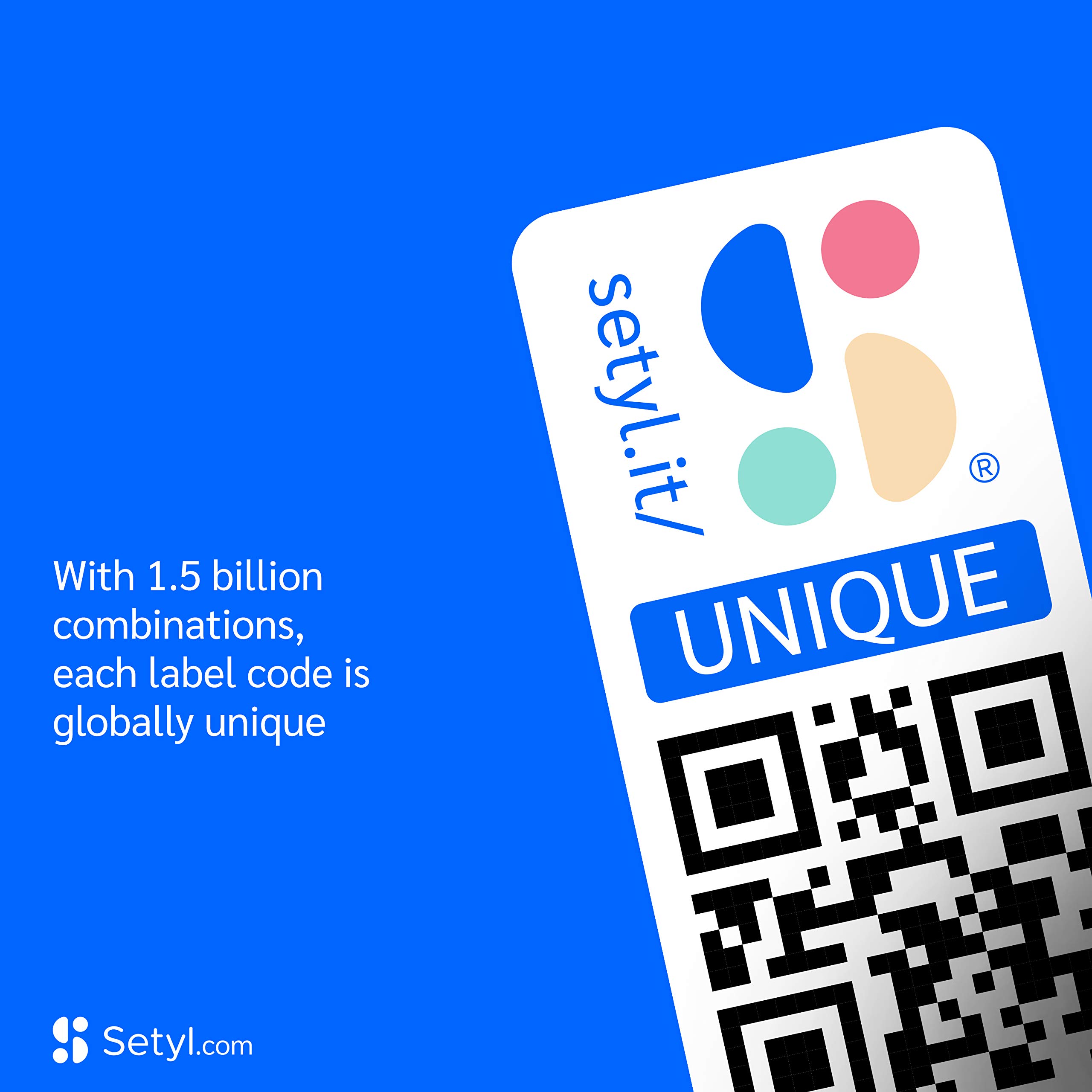 Setyl Adhesive Heavy Duty Asset Labels - 100 Pack - Suitable for All IT