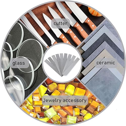Miniatura 5 de FOCMKEAS Placa afiladora de diamantes, piedra afiladora de cuchillos de grano 1000, piedra afiladora de cuchillos para afilador de cuchillos de