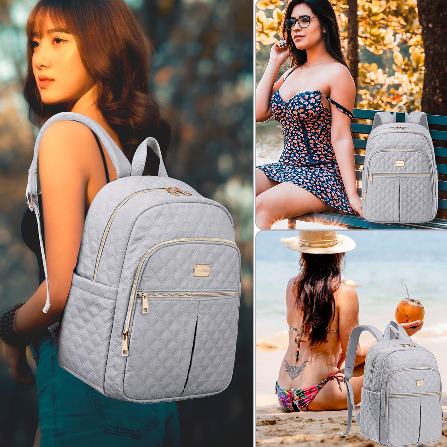 Weitars Lunch Backpack For Women Men,20L Cooler Backpack Insulated Lunch Bag For Women With Side Pockets Waterproof,Meal Prep Backpack,Adult Backpack Cooler For Lunch Picnic Hiking Camping Beach