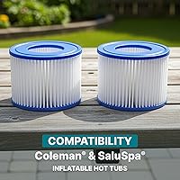 Vista 4 de Bestway Paquete de 2 cartuchos de filtro SaluSpa (VI) Compatible con todos los modelos de bañera de hidromasaje y spa inflables SaluSpa