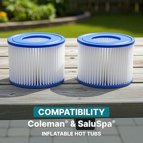 Miniatura 4 de Bestway Paquete de 2 cartuchos de filtro SaluSpa (VI) Compatible con todos los modelos de bañera de hidromasaje y spa inflables SaluSpa