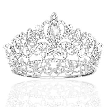 CIEHER Silver Small Tiara Cake Topper Mini Crown Princess Tiara Birthday Crown Wedding Cake Decoration for Wedding Birthday Party Cake