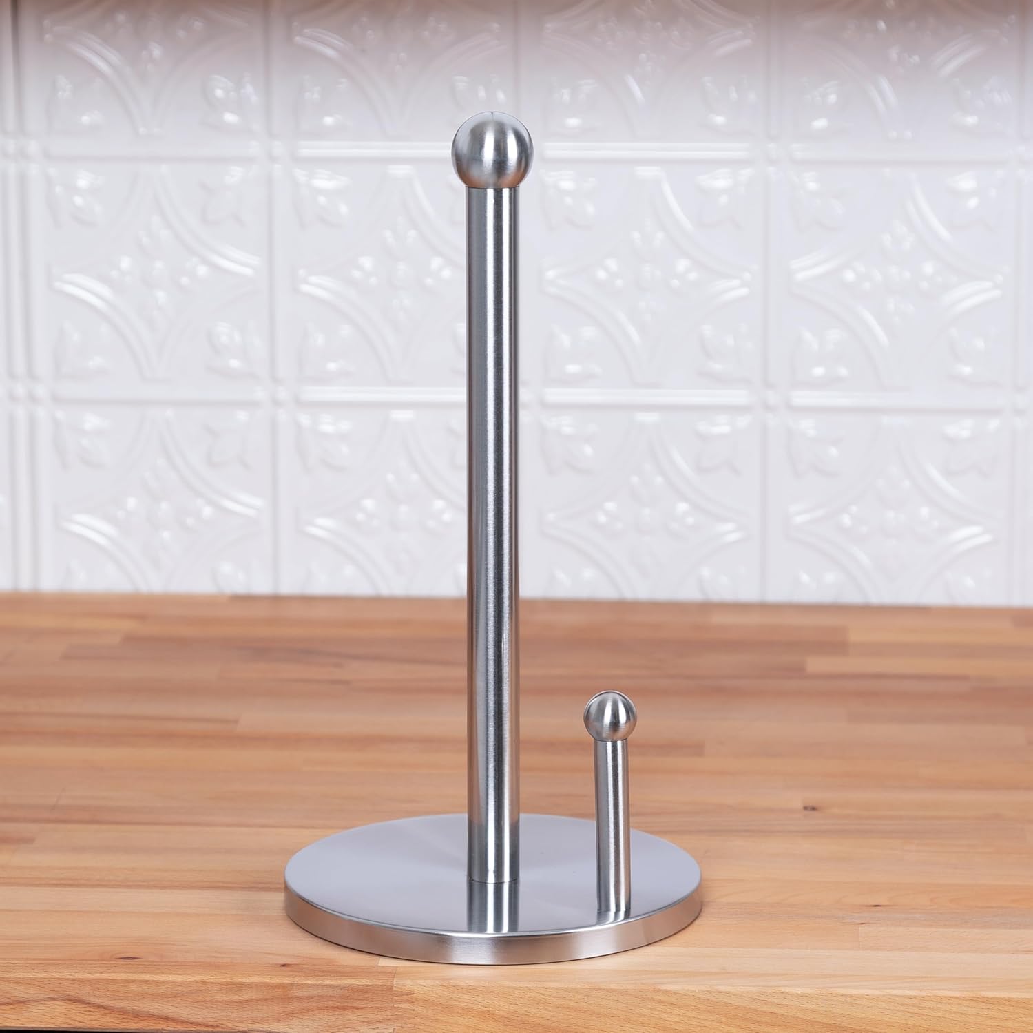 Silver Stainless Steel Manual Paper Towel Holder