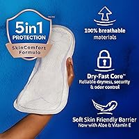 Vista 3 de Tena Incontinence Pads, Bladder Control & Postpartum for Women, Overnight Absorbency, Extra Coverage, Intimates - 84 Count