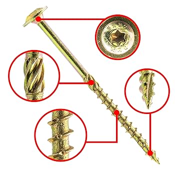 Set Di 100 Viti Per Legno In Acciaio Zincato 5 X 25 Mm, Testa Crociforme E Fresata Per Pannelli Truciolari