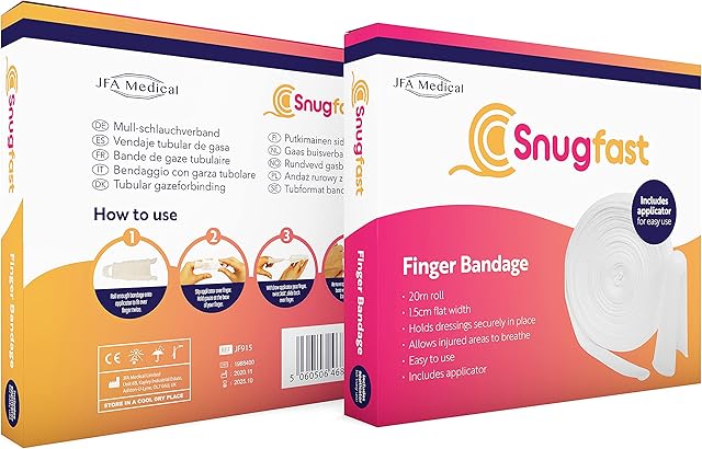 Snugfast Finger Tubular Gauze Bandage Dressing with Applicator 1.5cm x 20m Roll