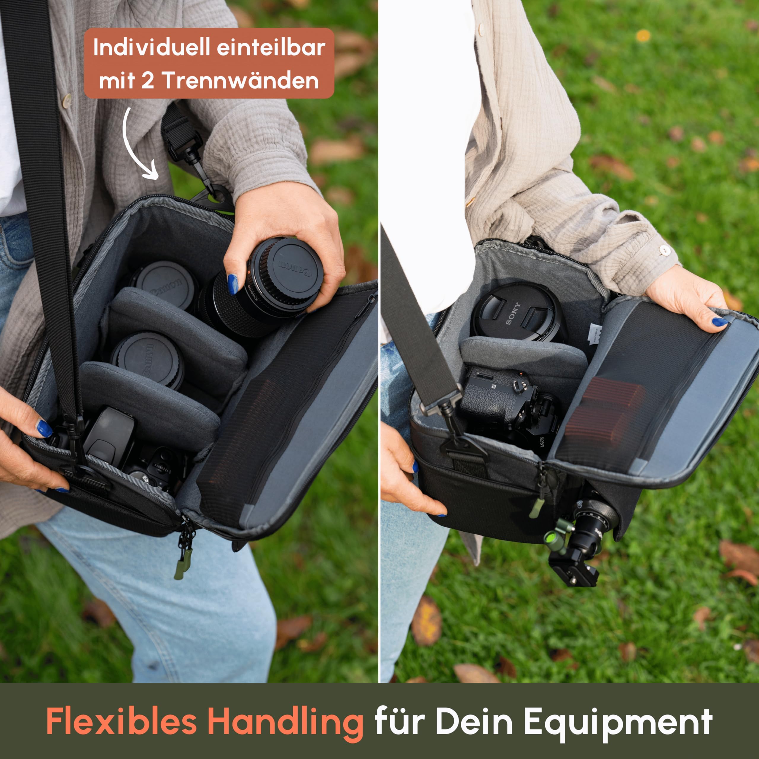 C-Rope wasserfeste Kameratasche zum Umhängen | Tasche für Kamera Ausrüstung | Für kleine Fotografie Ausrüstung statt Kamerarucksack