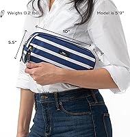 Vista 4 de SCOUT Bolsa de 3 vías – Bolsa de maquillaje de viaje y neceser para mujer con tres compartimentos con cremallera – Se mantiene en posición vertical