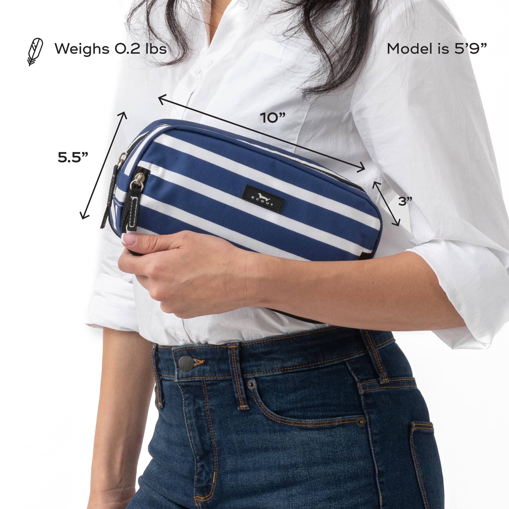 SCOUT 3-Way Cosmetic Bag with 3 Zipper Compartments