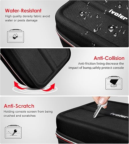 Miniatura 4 de ivoler Funda de almacenamiento para Nintendo Switchpara Switch modelo OLED 2021 bolsa de mensajero duro de viaje portátil forro suave 18 juegos para