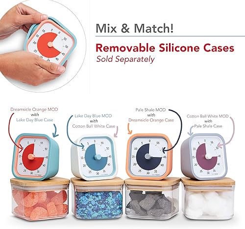 Miniatura 6 de TIME TIMER MOD Home Edition Fundas neutras para reloj de escritorio de funcionamiento silencioso de estudiantes para el aula, estudiar en casa