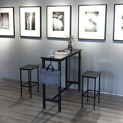 Miniatura 10 de Finnhomy Juego de mesa de bar, mesa de pub de 47 pulgadas, mesa rectangular de altura de barra, mesa de bar con taburetes, juego de mesa de cocina