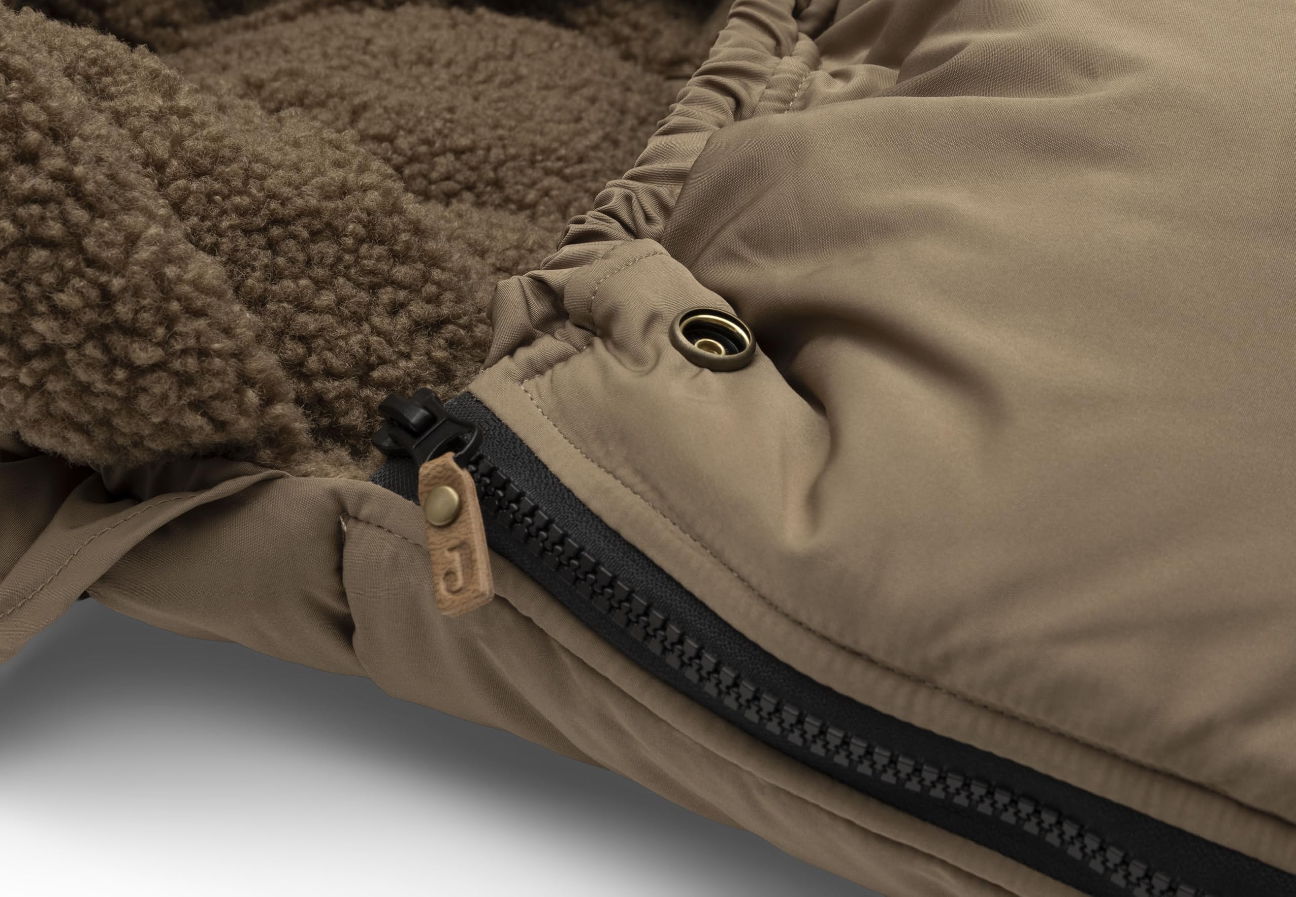 Jollein Fußsack - Für Buggy & Kinderwagen - Wasserabweisend mit Bionic Finish - Waschbar - Oeko-Tex Zertifiziert - Puffed Bronze - 92x52x10 cm