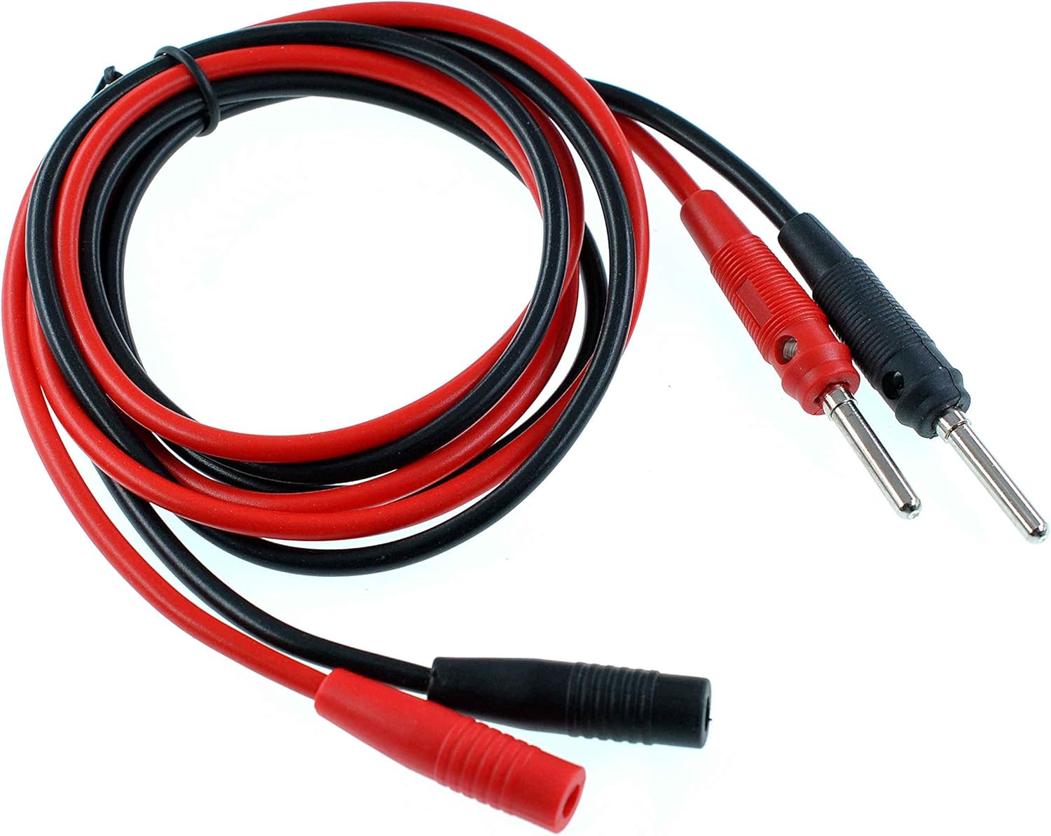 Oiyagai 5 Colors 1M Banana Plug Extension Test Leads, Female to Male Connectors, 15A 1000V, Multimeter Test Probe Cable for Lab, DIY Electronics, Power Supply