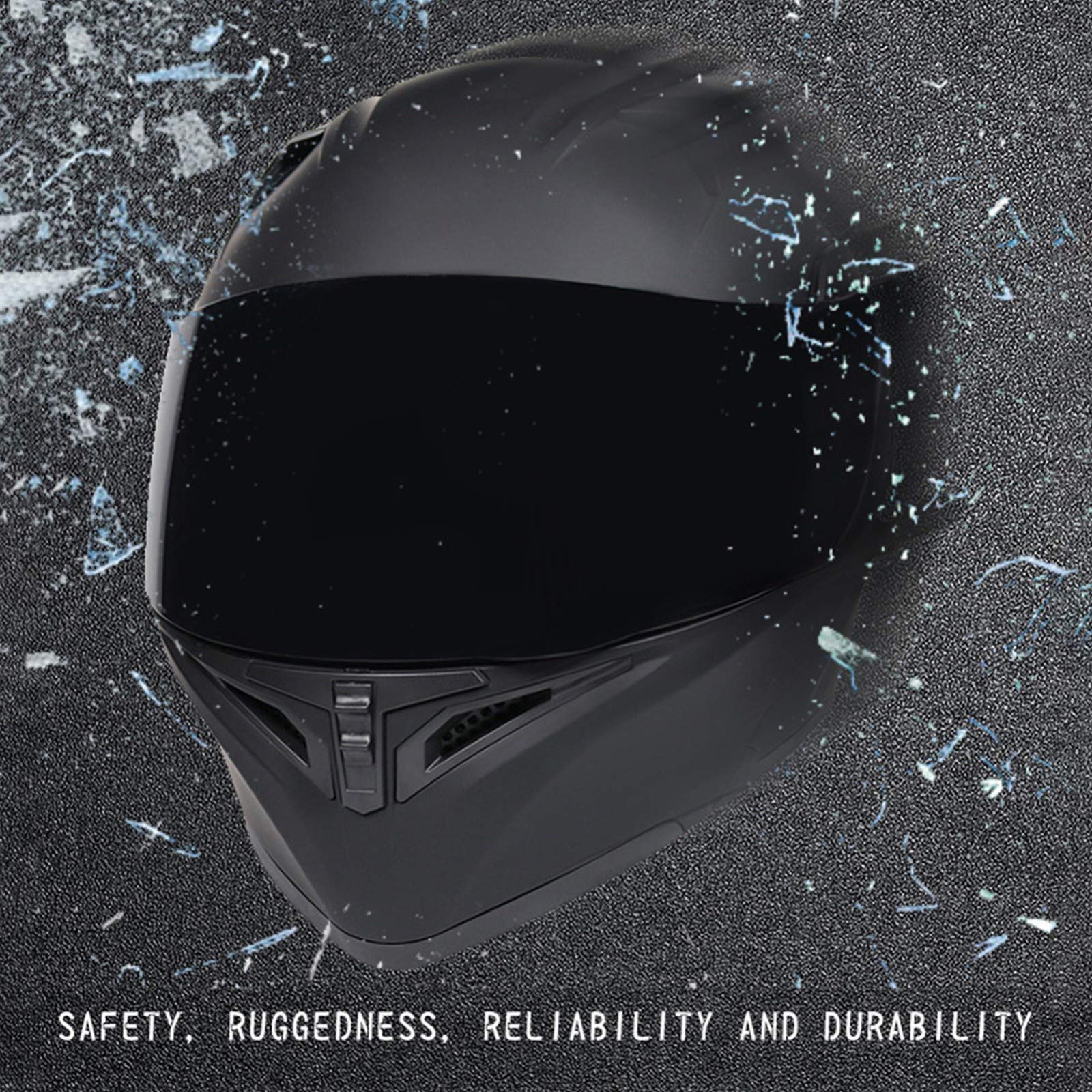Casco De Moto Modular con Bluetooth,Tapa Frontal Abatible Casco Integral para Moto con Visera Doble, Cascos De Motocross Aprobados por ECE para Niños, Jóvenes, Hombres, Mujeres