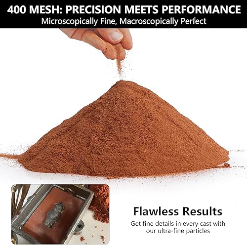 Miniatura 6 de Arena de fundición ultrafina de malla 400 sin aceite para fundición de joyas de metal, arena de fundición prémium para réplicas altamente detalladas