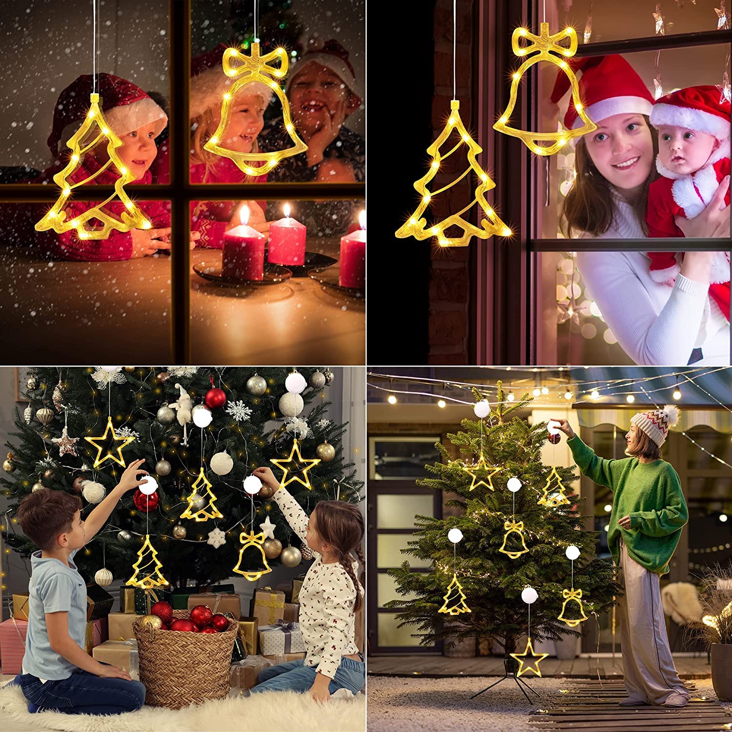 60 Ventose Trasparenti Per Luci Fatate: Ganci Per Decorazioni Di Natale E Finestre, Ø 40 Mm - 4