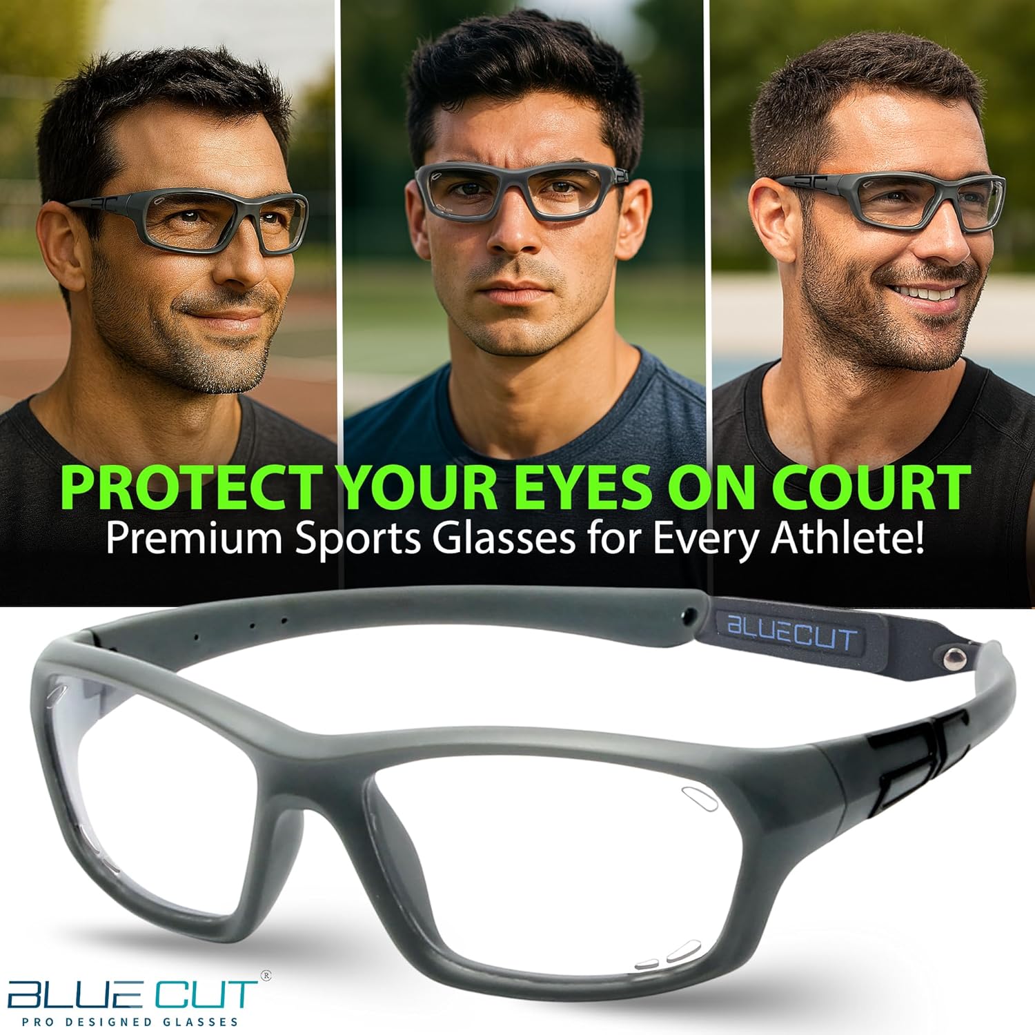 BLUE CUT Sports Protection Goggles, Photochromic Lenses Safety Glasses for Basketball, Pickleball Indoor Outdoor Sports - Image 2