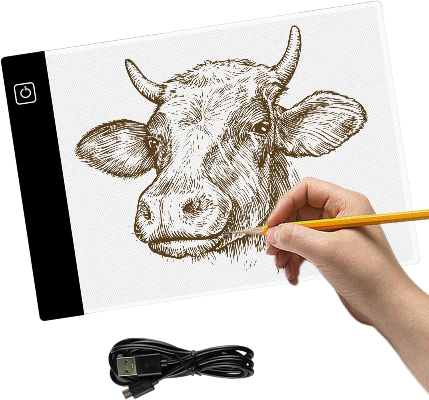 Light Box Drawing A4, Tracing Light Box, Tracing Board, Art Reproduction Tools with Brightness Adjustable, Suitable for Sketching, Animation Production, Drawing, and Diamond Painting