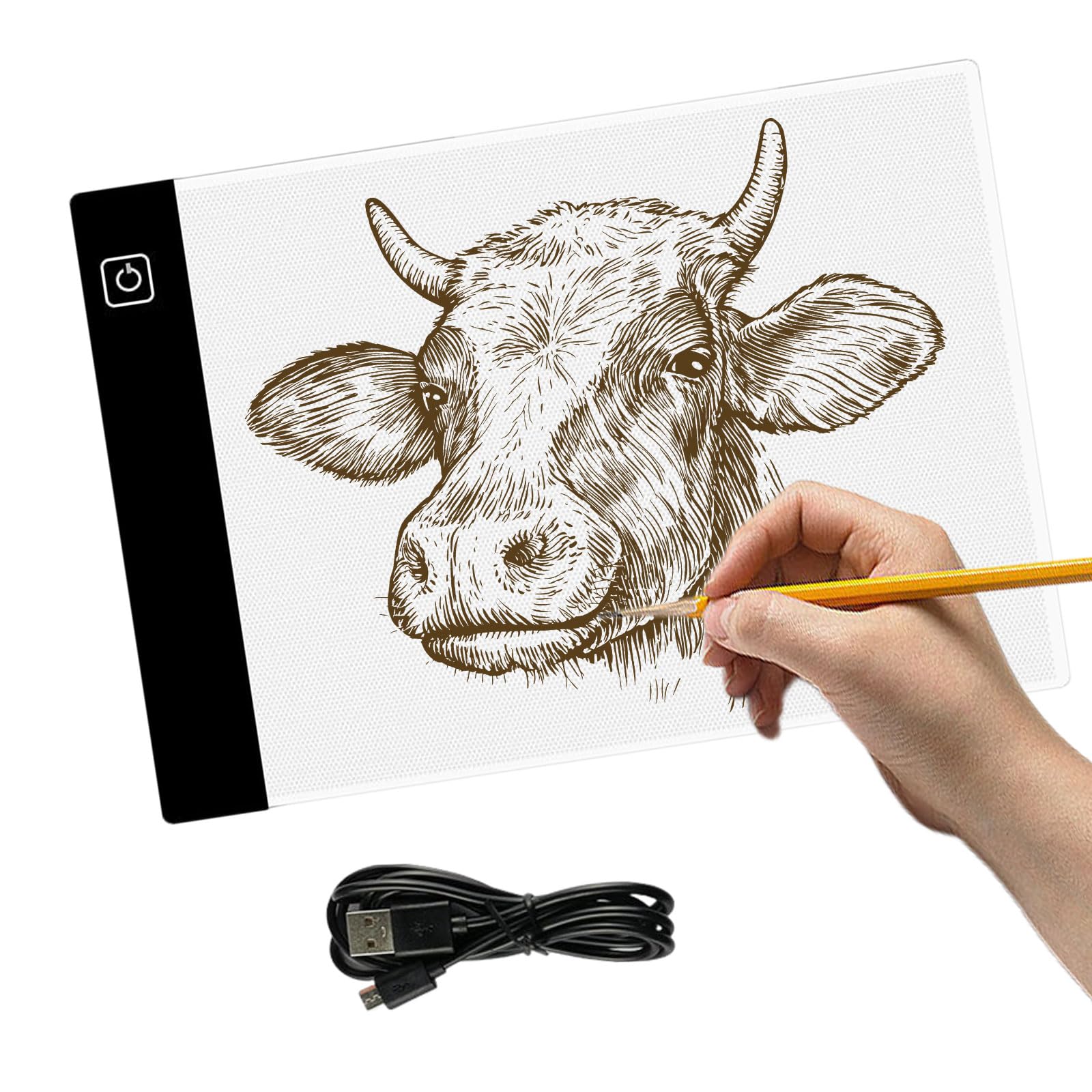 Tavoletta Luminosa A4, Lavagna Luminosa Per Disegnare, Tavolo Luminoso A4, Dimmerabile Luminosità, Lightpad Per Schizzi, Produzione Di Animazioni, Disegno E Pittura Con Diamanti