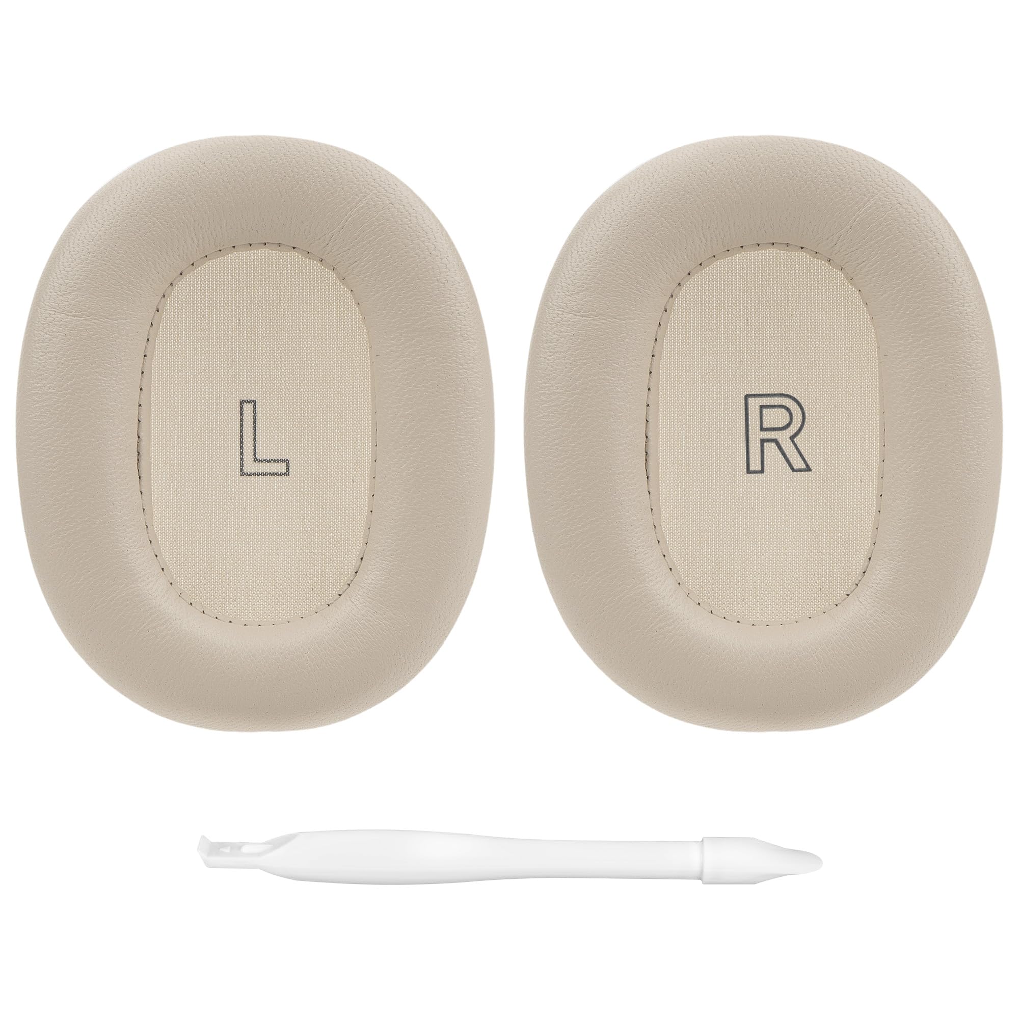 Geekria Elite - Cuscinetti auricolari di ricambio in pelle di pecora per cuffie Bang & Olufsen Beoplay H95, parti di riparazione (oro)