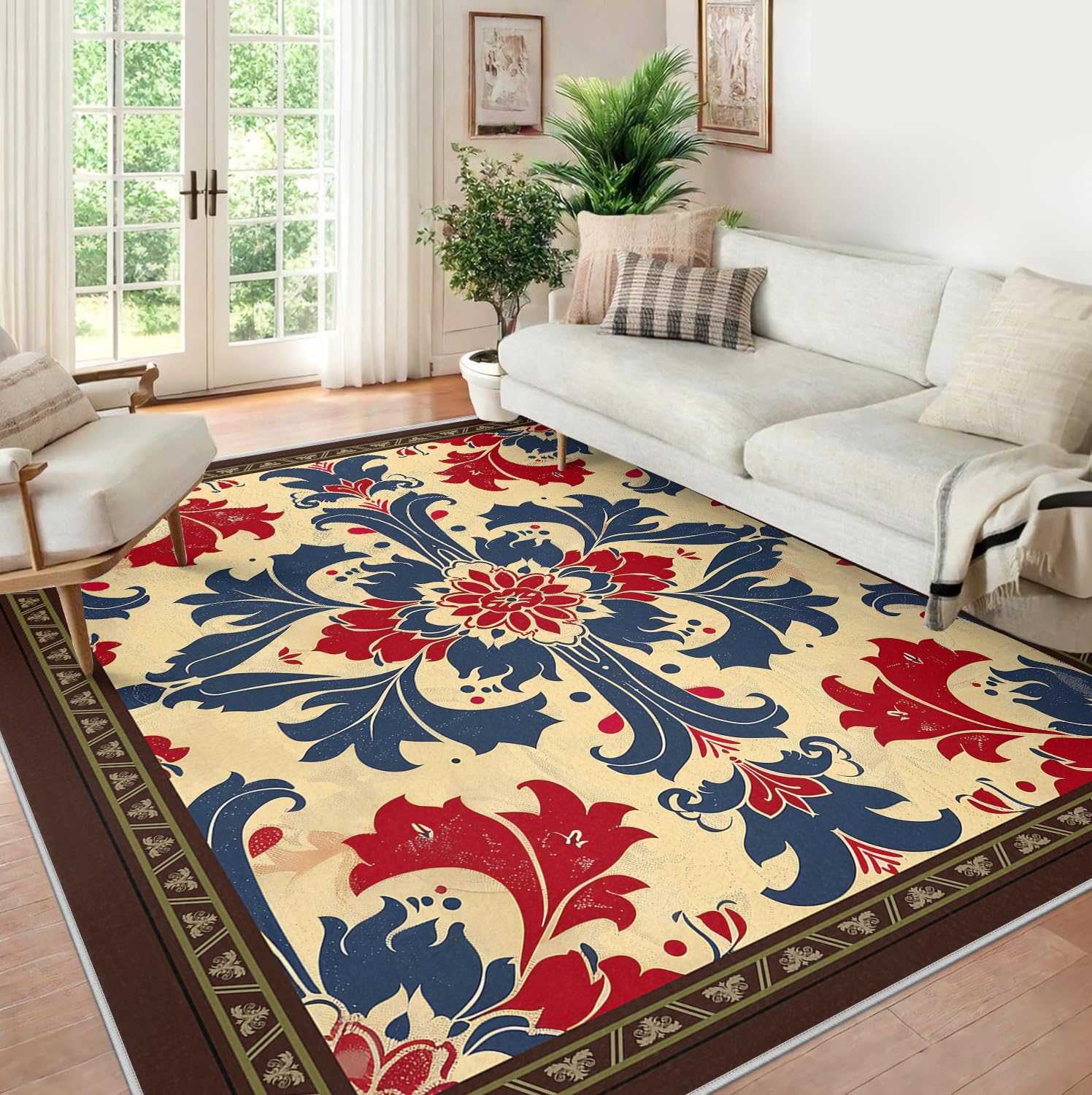 Alfombras Lavables salón Floral Boho Vintage 80x150