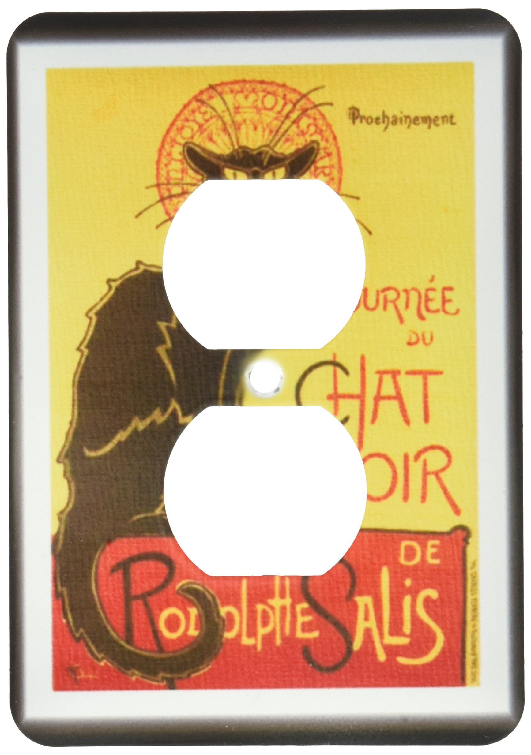 Cache de prise texturé Le Chat Noir 3dRose lsp_151186_6 pour plaque électrique