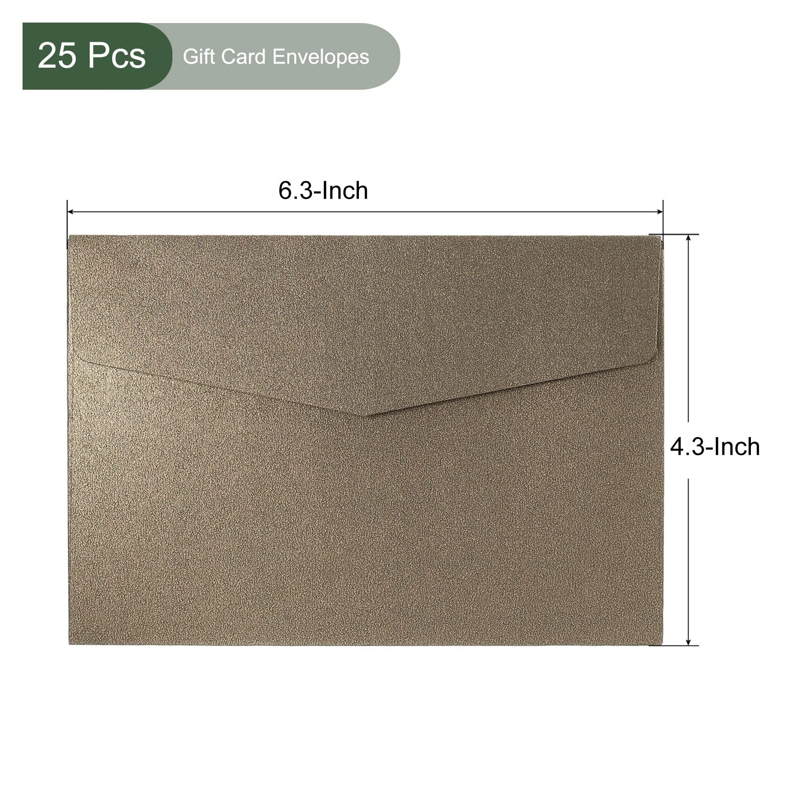 YOKIVE 25 Pack Gift Card Envelopes, Business Greeting Cards Invitations Envelope, Great for Wedding Party(Coffee) - Image 2