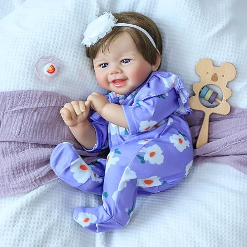 Miniatura 7 de SCOM Muñecas de bebé realistas Reborn de 20 pulgadas, con sensación de bebé real, muñecas recién nacidas, adorables muñecas sonrientes de la vida