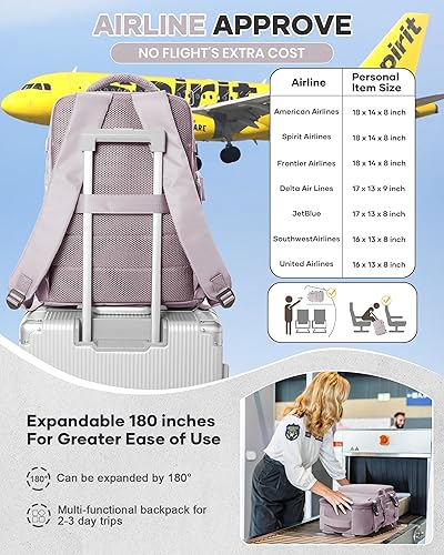 Vista 97 de VECAVE Mochila de viaje para laptop, mochila aprobada para vuelos,Mochila deportiva para universidad casual, E-peacockblue, Mochila para laptop