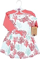 Vista 2 de Touched by Nature Baby Girl Organic Cotton Dress and Cardigan