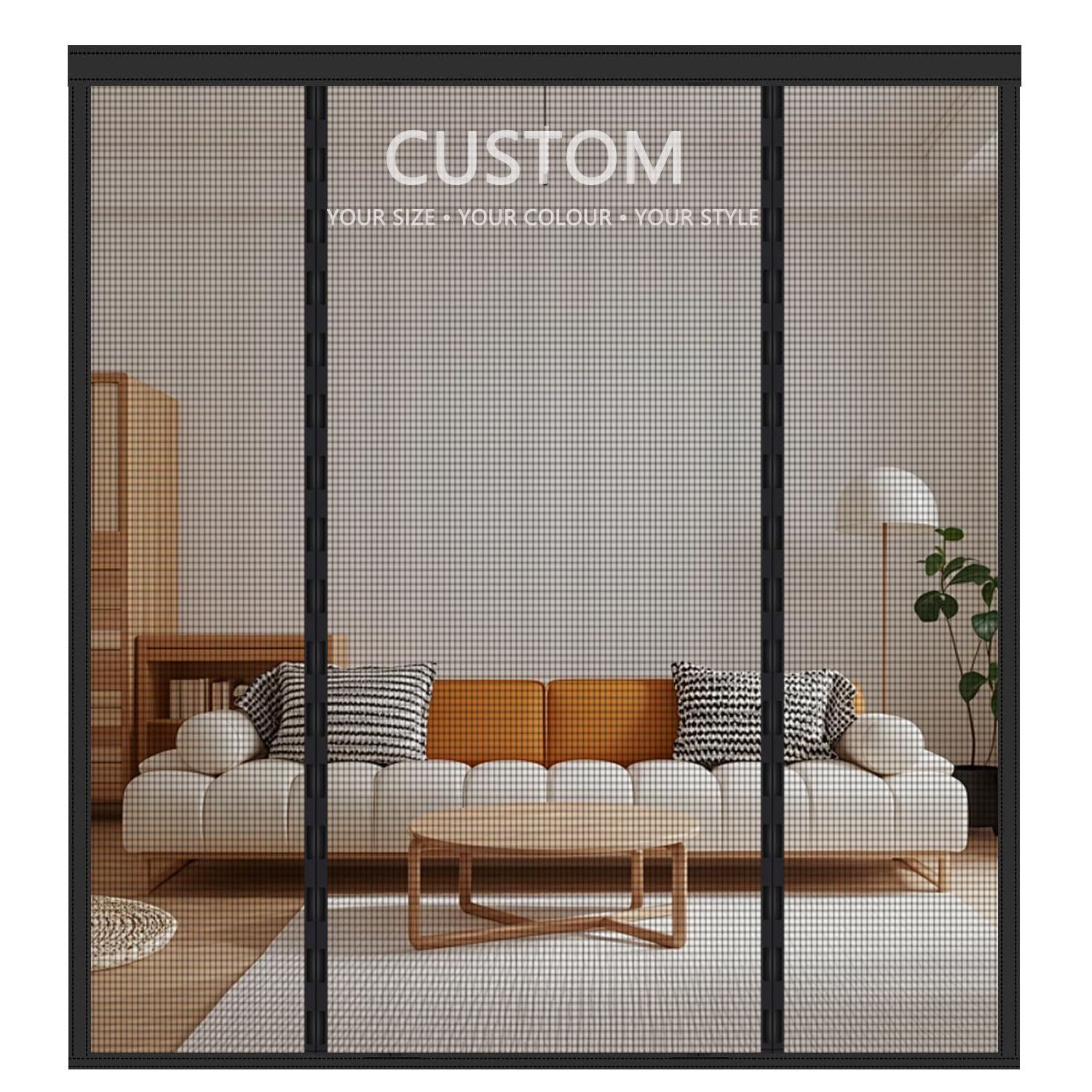 Custom Size Magnetic Screen Door Customizable Door Curtain Made to Order Insect Screen Choose Your Color Door mesh Custom fit Patio Door Cover