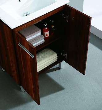 Fine Fixtures Greenpoint Vanity 24 X 18 Black Walnut, with Sink