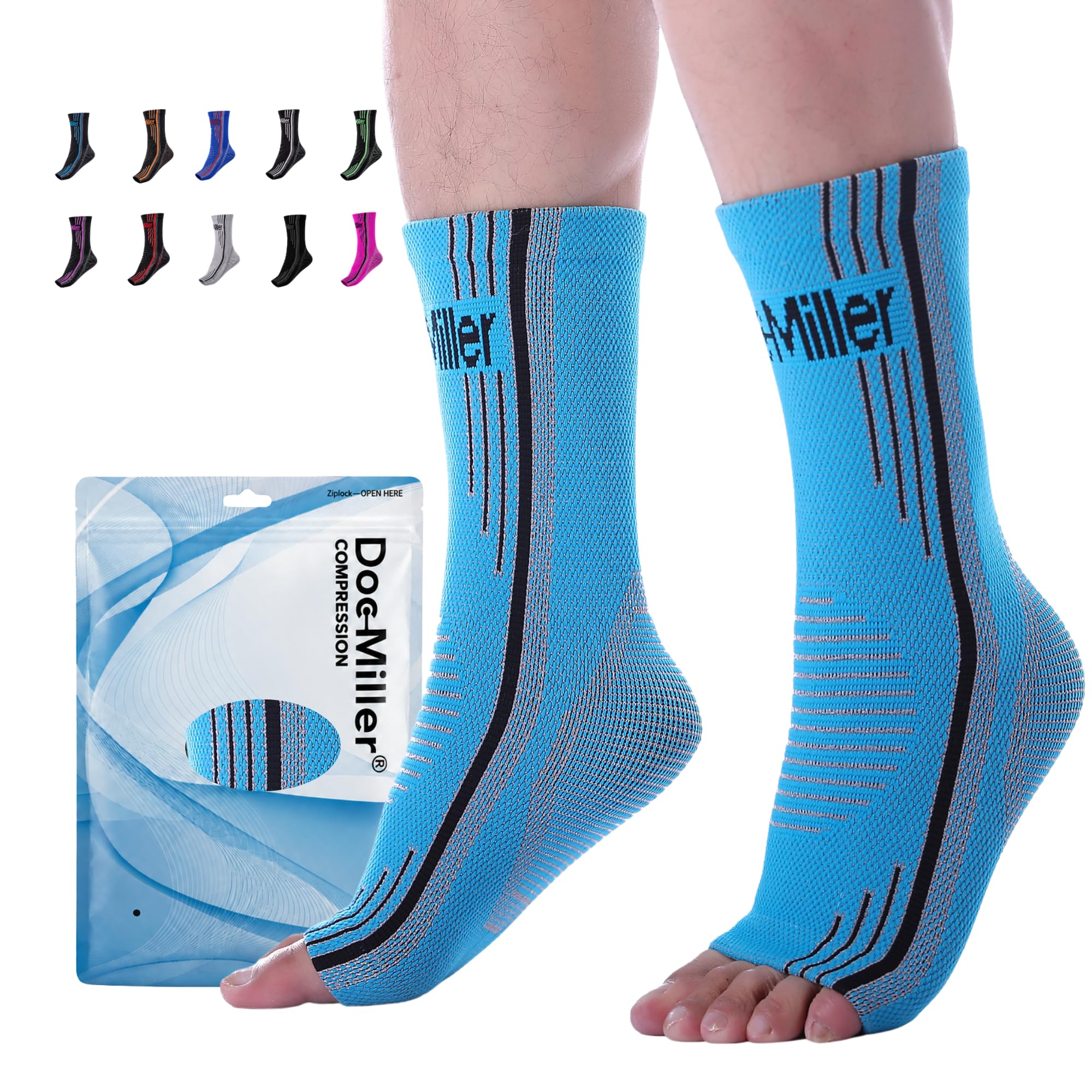Doc Miller Bretelle ortopediche per il supporto della caviglia . Socks for swollen foot plantar fasciitis Achilles tendinitis
