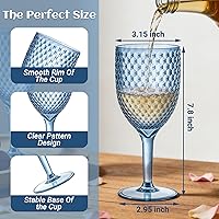 Vista 2 de 12PCS copas de vino azul cristal plástico