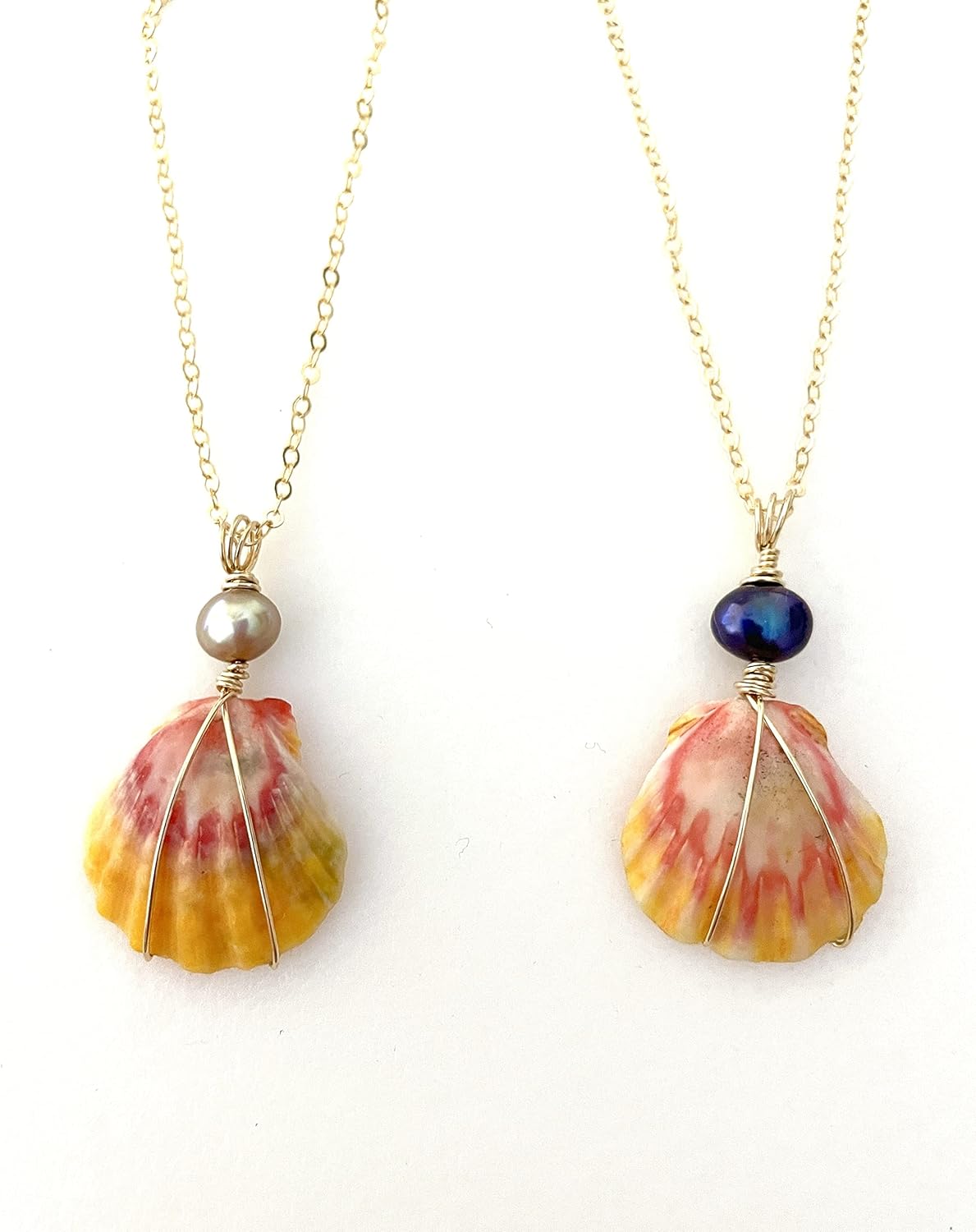 Sunrise Shell Necklace, Petite Hawaiian Sunrise Shell, Shell Necklace, Beach Girl, Ocean Jewelry, Sunrise Shell, 14K Gold fill.